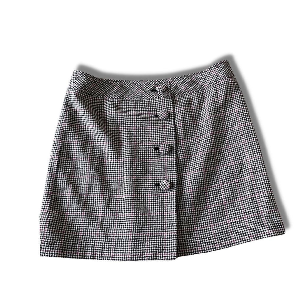 Ann Taylor LOFT HOUNDS tooth Modern Vintage Skirt 14P
